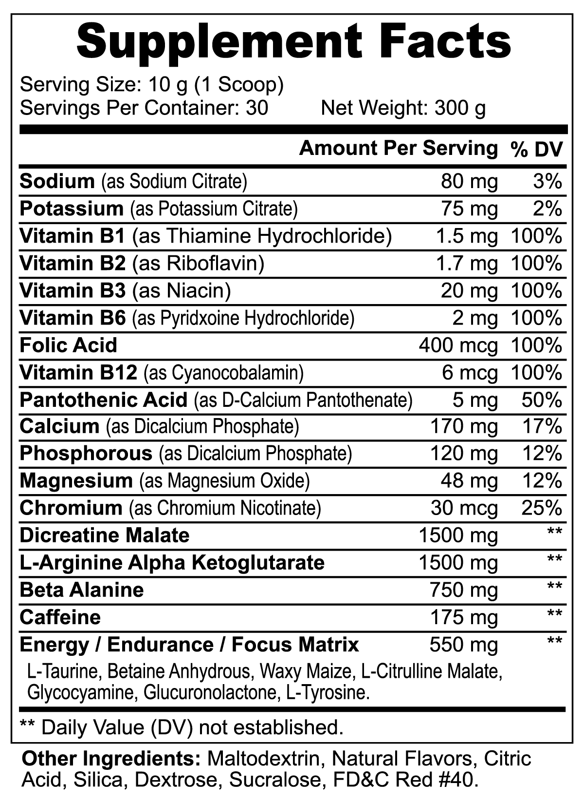 Nitric Surge Pre-Workout Powder (Fruit Punch)